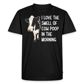 Vaches agriculteur vache vache agriculteur pâturage à vaches étable - T-shirt Premium bio Homme - noir - Devant - Nico (187cm)