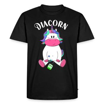 Diacorn - T-shirt Premium bio Homme - noir - Devant - Nico (187cm)