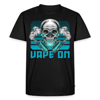 Vape on Vaper vaper vapeur e-cigarette vapeur cadeau cadeau - T-shirt Premium bio Homme - noir - Devant - Nico (187cm)
