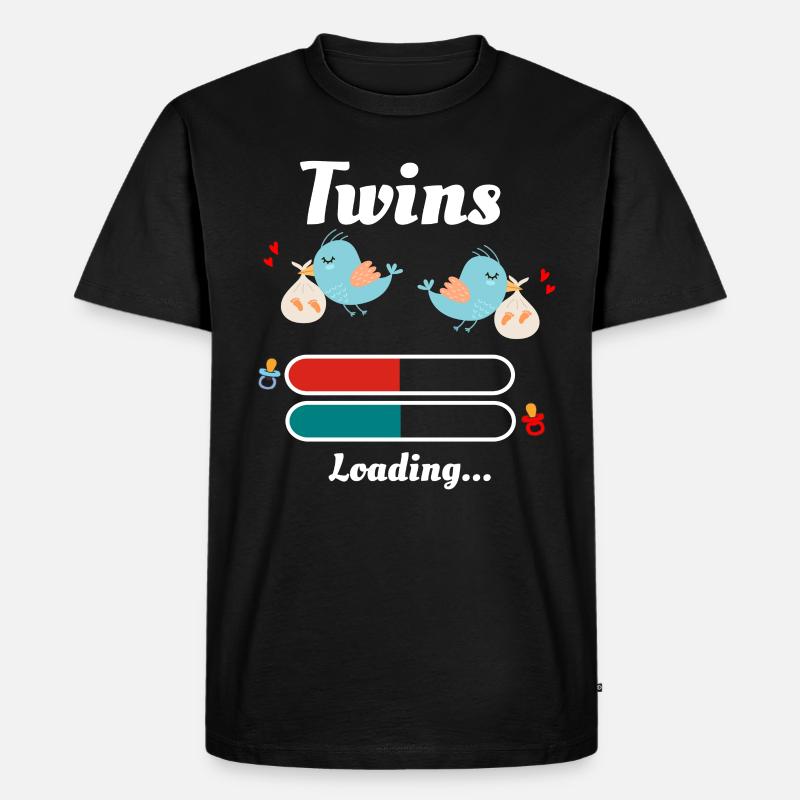 Zwillinge - Männer Premium Bio T-Shirt - Schwarz