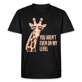 Drôle girafe animaux amoureux Safari plus haut - T-shirt Premium bio Homme - noir - Devant - Nico (187cm)