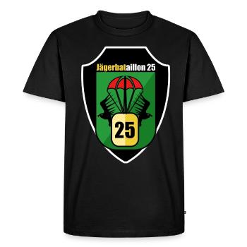 Bundesheer Outfits for JgBtl25 Jägerbataillon 25 - Men's Premium Organic T-Shirt - black - Front - Nico (187cm)