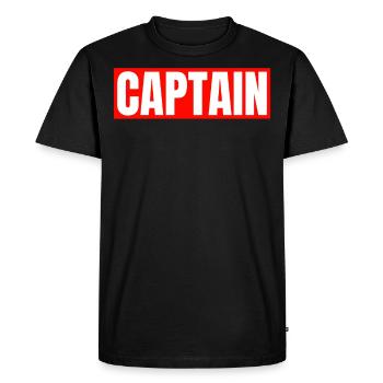 Boot Stuff Captain Funny Pontoon Boat Seaboat - Men's Premium Organic T-Shirt - black - Front - Nico (187cm)