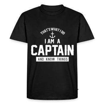 Capitaine nautiker bateau Anker bateau - T-shirt Premium bio Homme - noir - Devant - Nico (187cm)