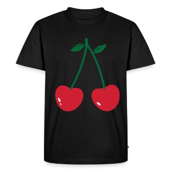Cerise - T-shirt Premium bio Homme - noir - Devant - Nico (187cm)