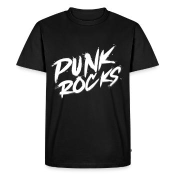 Punk Rocks Punker Saying Punk Rock Rocker Outfit - Men's Premium Organic T-Shirt - black - Front - Nico (187cm)