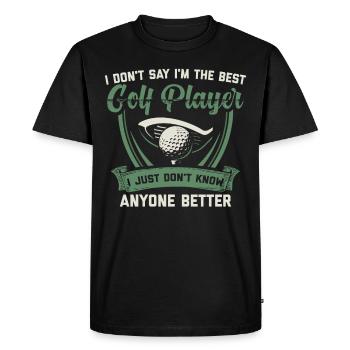 Golf golf cadeau - T-shirt Premium bio Homme - noir - Devant - Nico (187cm)
