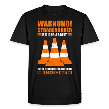 Straßenbauer Straßenbau Straßenmeisterei Geschenk - Männer Premium Bio T-Shirt - Schwarz - Vorne - Nico (187cm)