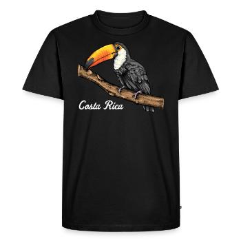 Toucan Costa Rica Tucan Tropical Bird Caribbean Motif - Men's Premium Organic T-Shirt - black - Front - Nico (187cm)
