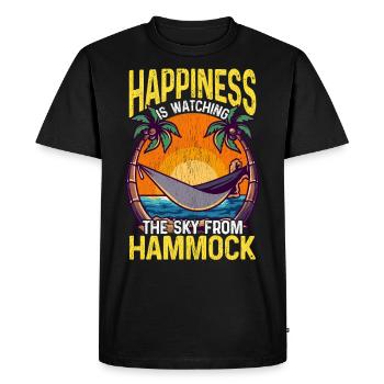 Hammock Summer Beach Holiday Palms Gift - Men's Premium Organic T-Shirt - black - Front - Nico (187cm)
