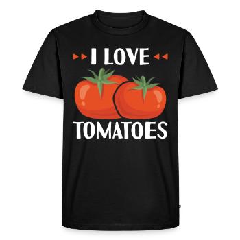 Tomate Jardin jardinier cadeau - T-shirt Premium bio Homme - noir - Devant - Nico (187cm)
