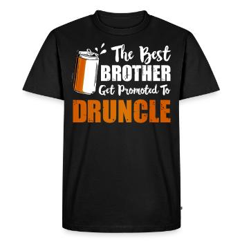 The Best Brother Get Promoted To Druncle Cadeau - T-shirt Premium bio Homme - noir - Devant - Nico (187cm)