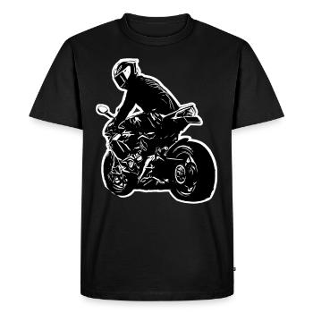 Motorcycle Lifestyle / Moto / moto biker - T-shirt Premium bio Homme - noir - Devant - Nico (187cm)