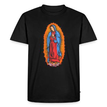 Beautiful virgin Our Lady of Guadalupe - T-shirt Premium bio Homme - noir - Devant - Nico (187cm)