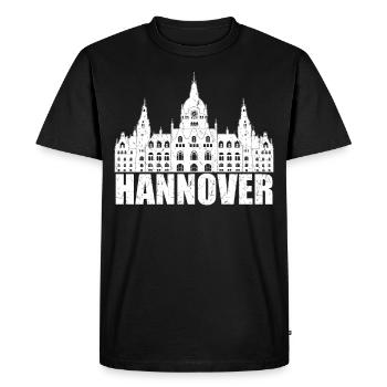Hanover City Hall - Men's Premium Organic T-Shirt - black - Front - Nico (187cm)