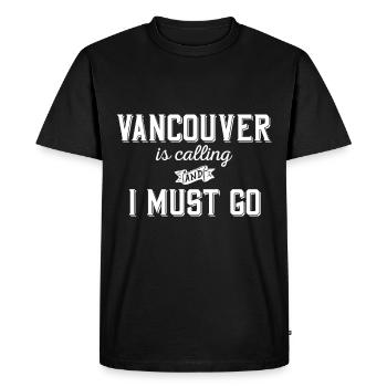 Vancouver Calling Canada Voyage urbain - T-shirt Premium bio Homme - noir - Devant - Nico (187cm)