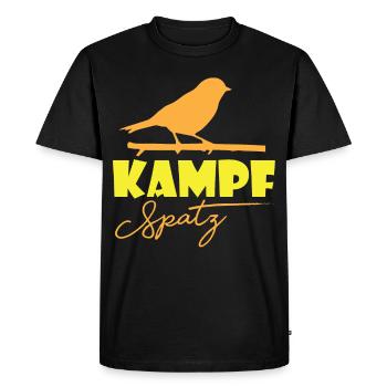 Moineau Oiseaux Oiseaux Moineaux - T-shirt Premium bio Homme - noir - Devant - Nico (187cm)