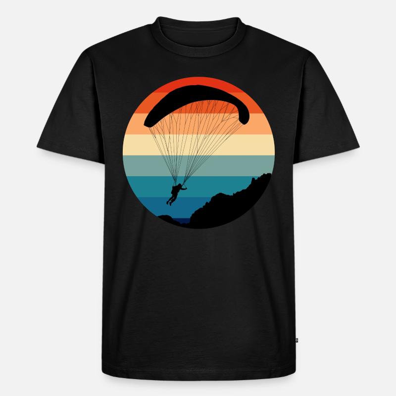 Gleitschirm Flieger Paraglider Pilot Paraglide - Männer Premium Bio T-Shirt - Schwarz
