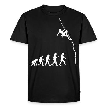Escalade Bouldern grimpeur Climbing Climber Evolu - T-shirt Premium bio Homme - noir - Devant - Nico (187cm)