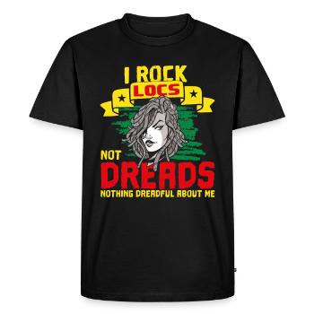 I Rock Locs Non Dreads Dreadlock - T-shirt Premium bio Homme - noir - Devant - Nico (187cm)