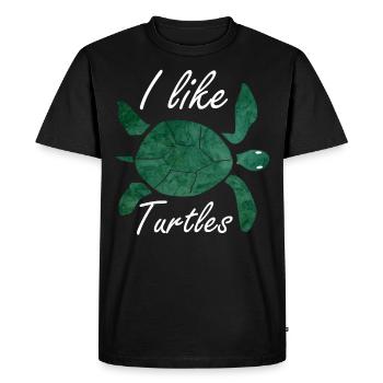 Turtles turtle - Men's Premium Organic T-Shirt - black - Front - Nico (187cm)