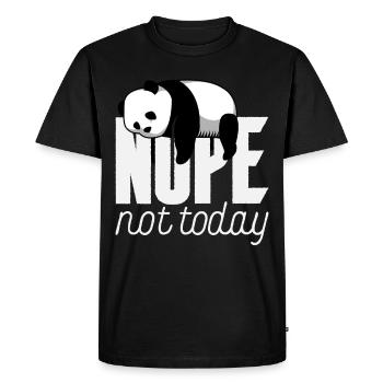 Non, pas aujourd’hui! Drôle de panda casquette - T-shirt Premium bio Homme - noir - Devant - Nico (187cm)