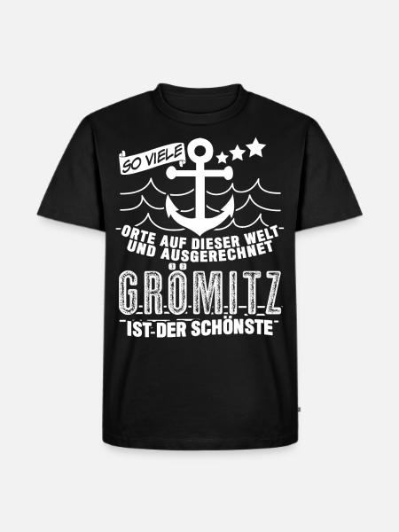 Grömitz Spruch Witz - Männer Premium Bio T-Shirt - Schwarz