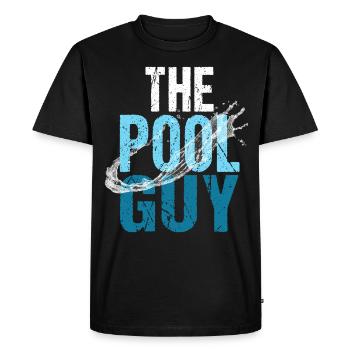 Pool pool boy swimming - Men's Premium Organic T-Shirt - black - Front - Nico (187cm)