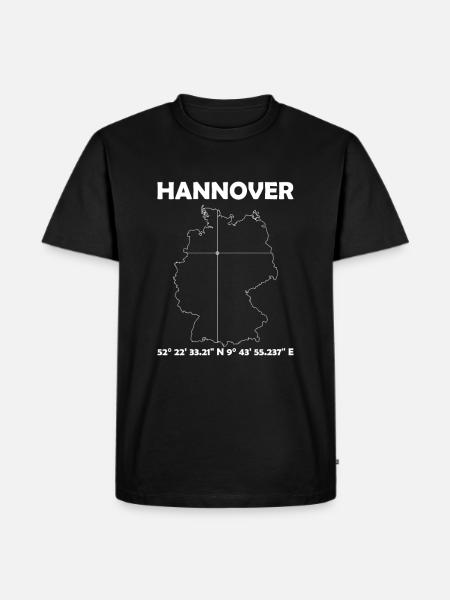 Hanover Map - Men's Premium Organic T-Shirt - black