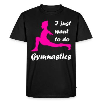 Gymnaste handstand gymnastique - T-shirt Premium bio Homme - noir - Devant - Nico (187cm)