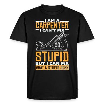 carpenter - Men's Premium Organic T-Shirt - black - Front - Nico (187cm)