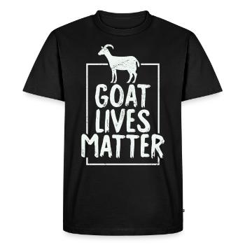 Goat Lives Matter - Men's Premium Organic T-Shirt - black - Front - Nico (187cm)