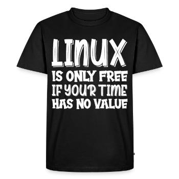 Linux Geek Hacking Informaticien - T-shirt Premium bio Homme - noir - Devant - Nico (187cm)