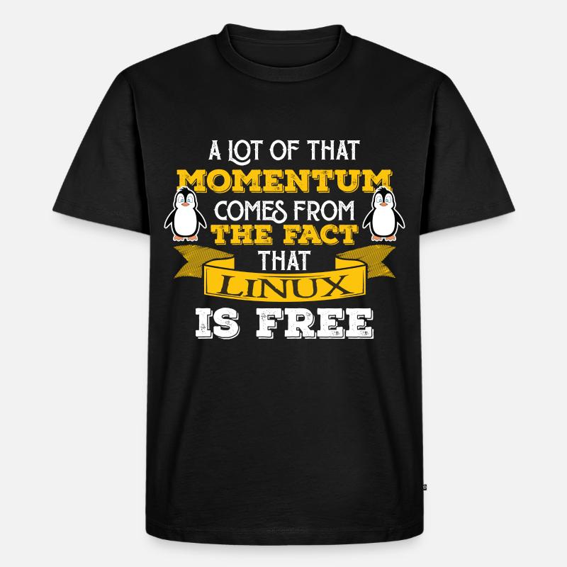 Linux Nerd Computer IT Geek - Männer Premium Bio T-Shirt - Schwarz
