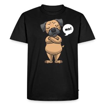 Stupide border terrier chien drôle - T-shirt Premium bio Homme - noir - Devant - Nico (187cm)