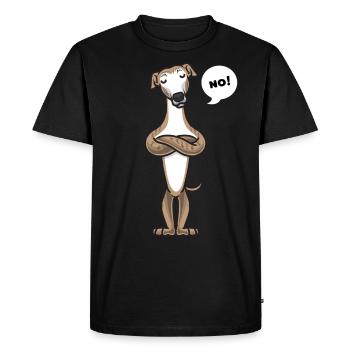 Sturer Galgo Spain'ol dog funny - Men's Premium Organic T-Shirt - black - Front - Nico (187cm)