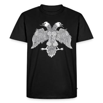 Albanian Albanian Albanian Eagle Double Eagle - Men's Premium Organic T-Shirt - black - Front - Nico (187cm)