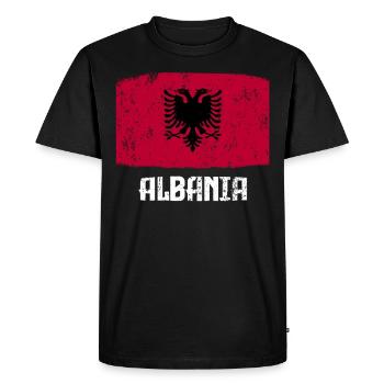 Albanian Albanian Albanian Eagle Double Eagle - Men's Premium Organic T-Shirt - black - Front - Nico (187cm)