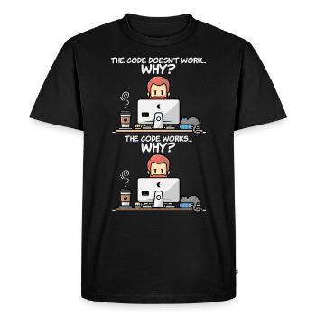 Programming - Men's Premium Organic T-Shirt - black - Front - Nico (187cm)