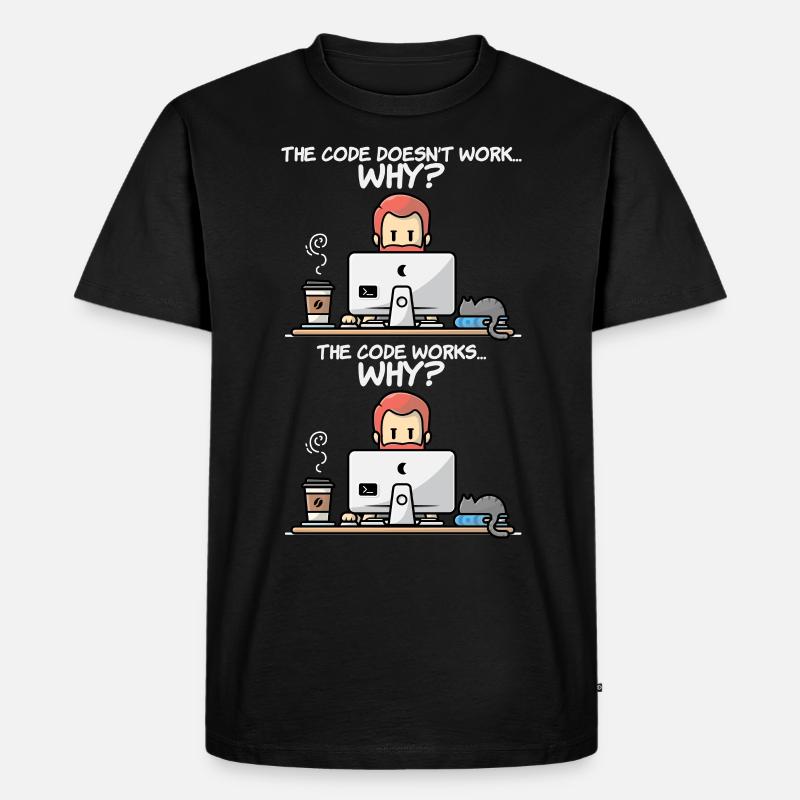 Programmier - Männer Premium Bio T-Shirt - Schwarz