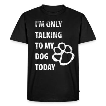 Pattes pattes pattes de chien chien chien - T-shirt Premium bio Homme - noir - Devant - Nico (187cm)