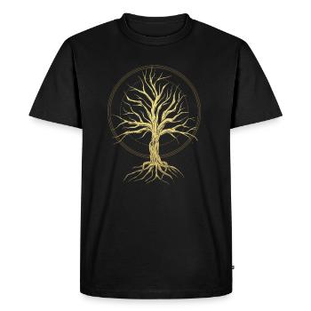 Tree of Life Magical Occult Esoteric Design - Men's Premium Organic T-Shirt - black - Front - Nico (187cm)