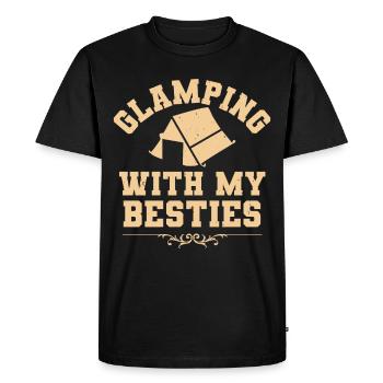 Glamping Camping in style - Men's Premium Organic T-Shirt - black - Front - Nico (187cm)