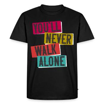 Football Sayings - Men's Premium Organic T-Shirt - black - Front - Nico (187cm)