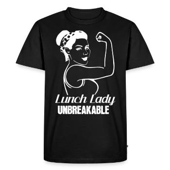 Mother and cafeteria worker makes me - Men's Premium Organic T-Shirt - black - Front - Nico (187cm)