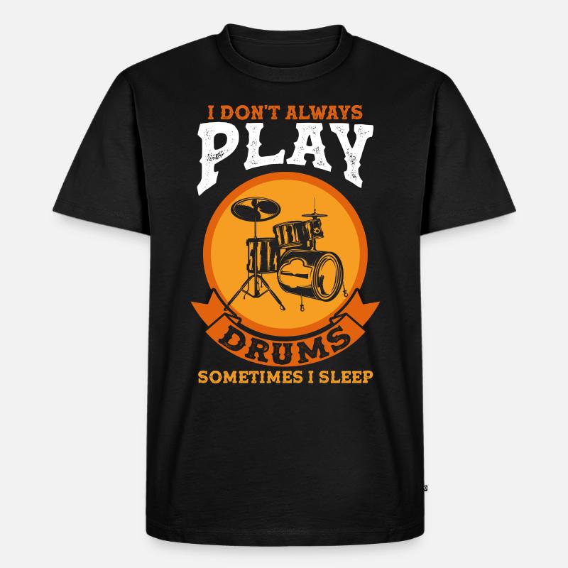 Schlagzeug Schlagzeuger Drumset Drummer - Männer Premium Bio T-Shirt - Schwarz