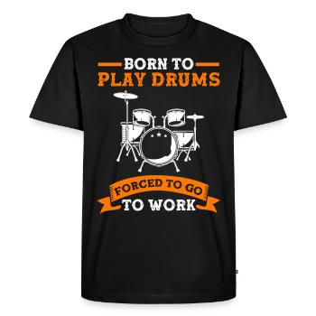 Batterie Tambour Drumset TambourS - T-shirt Premium bio Homme - noir - Devant - Nico (187cm)