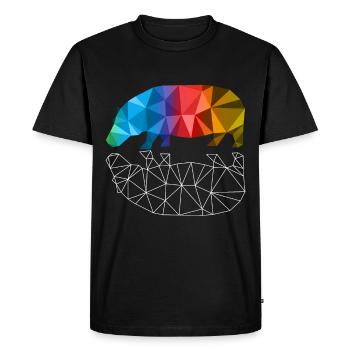 Nilperd cadeau Hippo colorée art géométrie - T-shirt Premium bio Homme - noir - Devant - Nico (187cm)