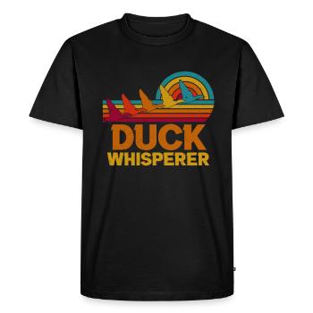 Duck-Whisperer. - T-shirt Premium bio Homme - noir - Devant - Nico (187cm)