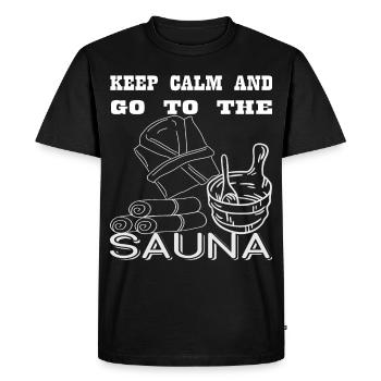 Sauna infusion sauna gift - Men's Premium Organic T-Shirt - black - Front - Nico (187cm)